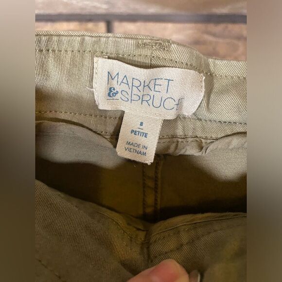 Market and spruce sage green skinny pants - Picture 2 of 7